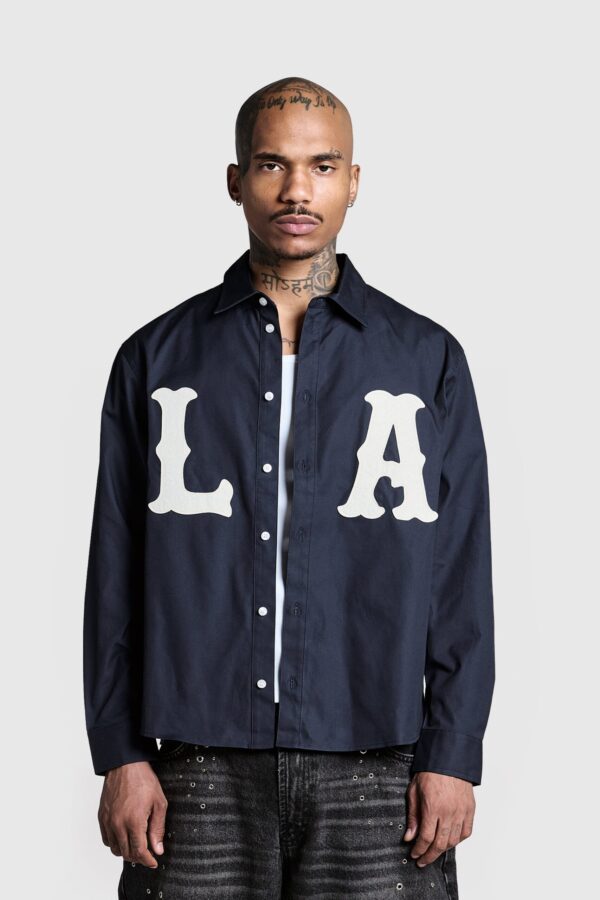 caprena LA Patch Shirt – Trendy & Comfortable Casual Shirt - Image 5